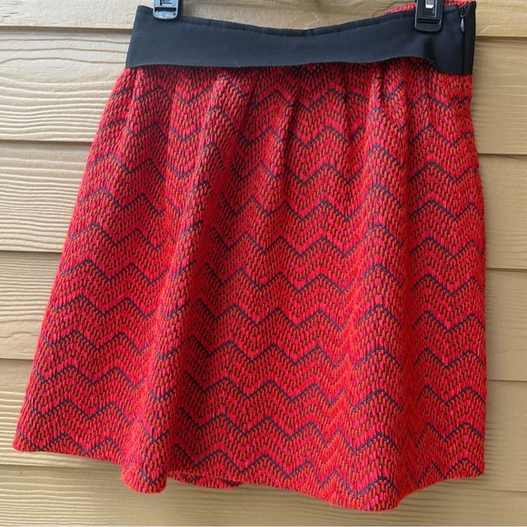 Etro Pink and Red Smocked Skater Mini Skirt - Picture 1 of 6